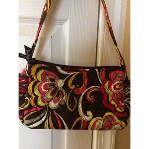 Vera Bradley Brown Red Yellow  HandBag Retired Pattern